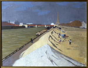 Haufen weißer Sand (Ufer der Seine) von Félix Vallotton