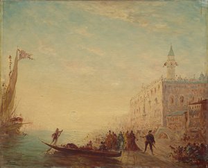 Riva degli Schiavoni, Sonnenuntergang, 1880er Jahre