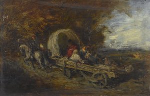 Die Kutsche, zwischen 1843 und 1844 von Félix Ziem