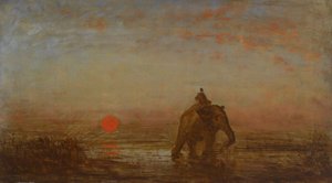 Der Elefant, 2. Hälfte des 19. Jahrhunderts von Félix Ziem