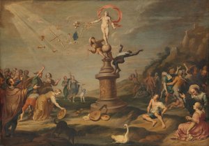 Fortuna verteilt ihre Gaben, ca. 1645