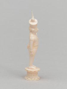 Weißer Bauer, Schachfigur, Indien, ca. 1820