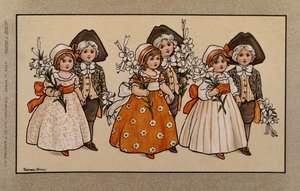 Lilien, viktorianische Karte
