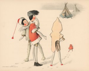 Illustration für Die Golliwoggs Polarabenteuer von Florence K. Upton