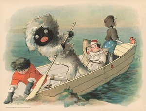Illustration für Die Golliwoggs Polarabenteuer von Florence K. Upton