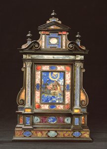 Tragbarer Altar, mit der Geburt Christi, Florentinisch von Florentine School