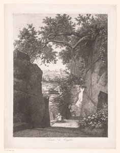 Mann mit Hund, sitzend am Grab von Vergilius von Florian Grospietsch