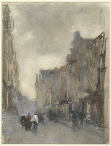 Straßenszene in Den Haag von Floris Arntzenius (signed by artist)