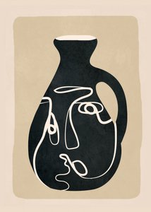 Abstrakte Gesichtsvase