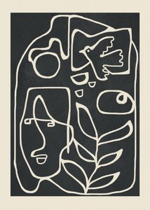 Friedliche Linienkunst von Flow Line