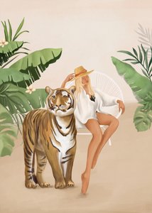 Tropische Tigerfrau