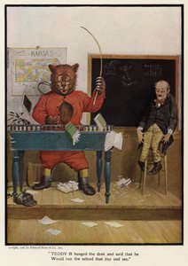 Teddy - B schlug auf den Schreibtisch und sagte, dass er an diesem Tag die Schule leiten würde und sehen würde