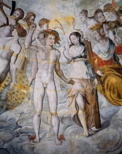 Merkur, Bote der Götter und Psyche, Janus rechts von Fontainebleau School