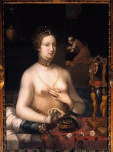 Die Dame bei ihrer Toilette