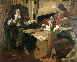 Cromwell, Beschützer der Waldenser von Ford Madox Brown