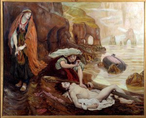 Haydee entdeckt den Körper von Don Juan. Illustration für Lord Byrons Lied 2