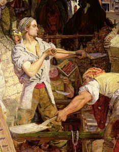 Arbeiter: Arbeiter mit Nelke im Mund