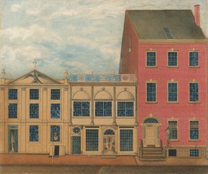 Das Geschäft und Lagerhaus von Duncan Phyfe, 168-172 Fulton Street, New York City, ca. 1816 von Formerly attributed to John Rubens Smith