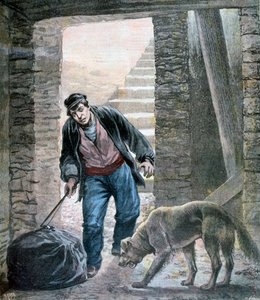 Ein Verbrechen in der Rue Botzaris, Paris, 1892 von Fortuné Méaulle