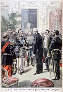 Prinz Ourousoff, Botschafter Russlands trifft Félix Faure, 1898