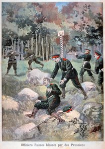 Russischer Offizier, verwundet von den Preußen, russische Grenze, 1898