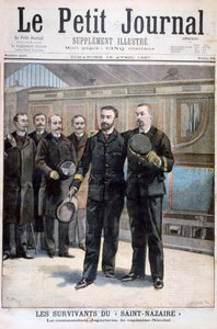Überlebende der Ville de Saint Nazaire, Kommandant Jagueneau und Kapitän Nicolai, 1897