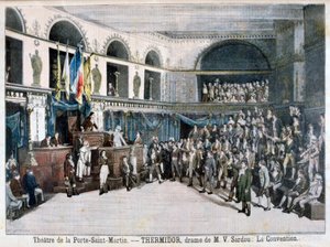 Die Konvention, Szene aus Thermidor, im Théâtre de la Porte Saint-Martin, Paris, 1896