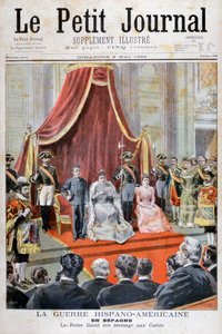 Die spanische Königin hält eine Rede, Spanisch-Amerikanischer Krieg, 1898