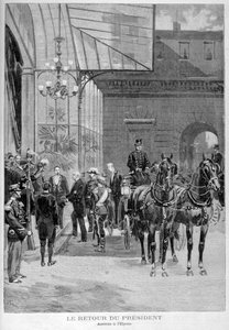 Die Rückkehr von Felix Faure, Präsident von Frankreich, nach Paris, nach seinem Besuch in Russland, 1897 von Fortuné Méaulle