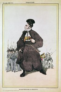 Karikatur von Baron Pasquier als Retter Frankreichs, 1830 von Fortune Delarue