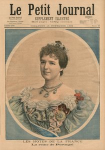 Französische Gastgeber, Königin Amelie von Portugal (1865-1951) Titelbildillustration aus 