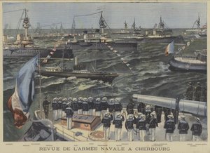 Überprüfung der französischen Marine vor Cherbourg