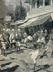 Aufstand in der Stadt Bombay im Jahr 1898 von Fortune Louis Meaulle