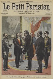 Präsident Emile Loubet von Frankreich empfängt Paul Kruger, ehemaligen Präsidenten von Transvaal von Fortune Louis Meaulle