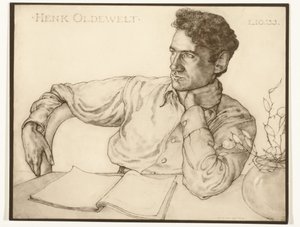 Fotoreproduktion eines Porträts von Henk Oldewelt durch Han van der Kop von Foto atelier Bijl