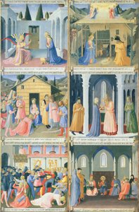 Szenen aus der Kindheit Jesu, Detail einer Tafel aus dem Armadio degli Argenti (Silbertruhe) mit dem Leben Jesu von Fra (c.1387 1455) Angelico
