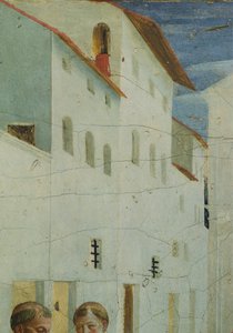Begräbnis der Heiligen Cosmas und Damian, Predella-Bilder, die die Geschichte der Heiligen Cosmas und Damian des San Marco Altars darstellen, um 1443, von Giovanni da Fiesole, bekannt als Fra Angelico von Fra (c.1387 1455) Angelico
