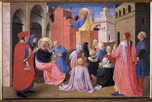 Die Predigt des heiligen Petrus in Anwesenheit des heiligen Markus