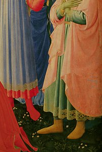 Detail des Santa Trinita Altars, Rahmen und Giebel von Lorenzo Monaco von Fra Angelico