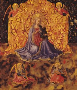 Madonna der Demut mit Christuskind und Engeln