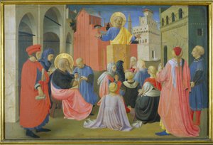 St. Peter predigt, Predella aus dem Linaiuoli-Triptychon, 1433