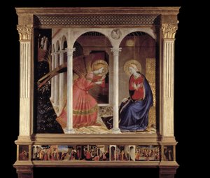 Die Verkündigung - Pala de Cortone von Fra Angelico