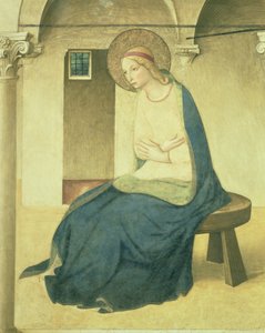 Die Verkündigung, Detail der Jungfrau, ca. 1438-45 (Detail) von Fra Angelico