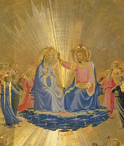 Die Krönung der Jungfrau, ca. 1440 (Detail) von Fra Angelico