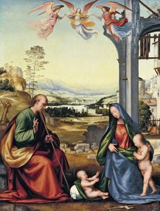 Die Heilige Familie mit Johannes dem Täufer
