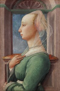 Profilporträt einer jungen Frau von Fra Filippo Lippi