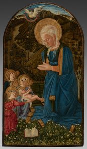 Maria mit dem Kind und Engeln von Fra Filippo Lippi
