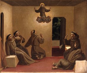Erscheinung des Heiligen Franziskus in Arles, Szenen aus dem Leben des Heiligen Franziskus von Assisi, ca. 1429