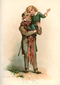 Bob Cratchit trägt Tiny Tim von Frances Brundage