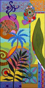 Blaue Palme